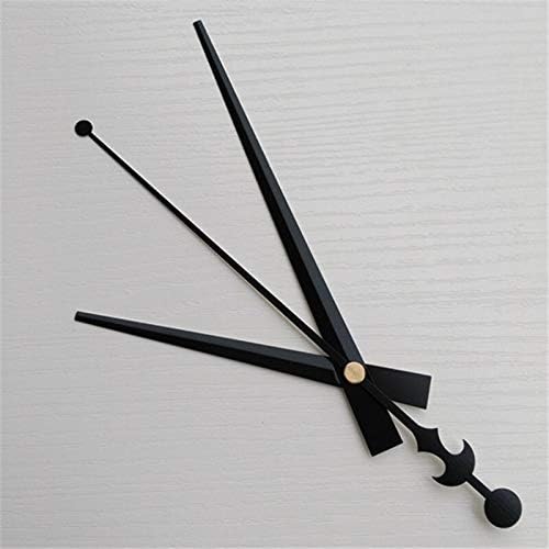 5pc Battery-Operated Sweep Quartz Clock with Black Metal Hands