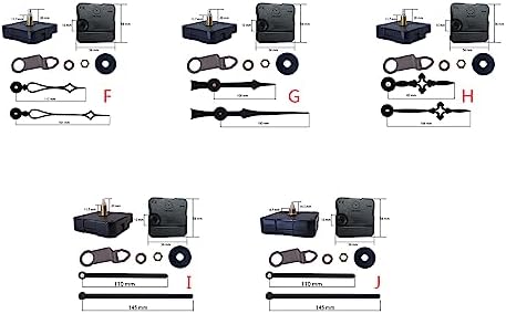 JzcsdkSIL Torque Clock Movement Kit Long Shaft Hand Operated