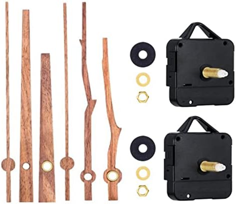 2Pc Wall Clock Timer Kit with WALnut Hands for DIY Repair Replacement