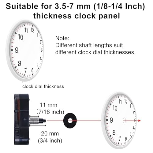 Precision Clock Mechanism Kit with 3 Replacement Hands for DIY Repair
