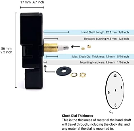 Precise quartz clock movement kit with detailed instructions