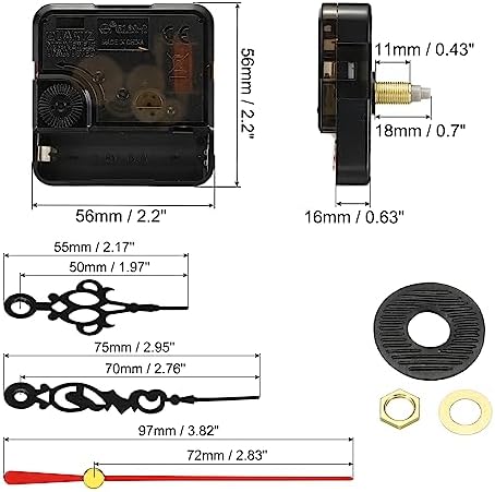 PATIKIL quiet quartz wall clock mechanism replacement kit 1pc
