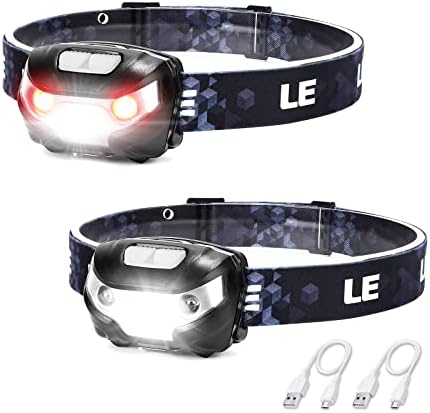 LED Headlamp Rechargeable 2 Packs - Super Bright