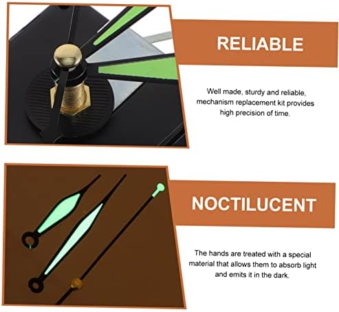DOITOOL Glow The Dark Battery-Operated Quartz Clock Movement Replacement Kit