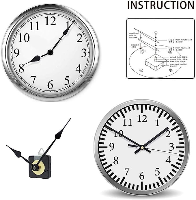 Two-Piece Silent Clock Movement Mechanism