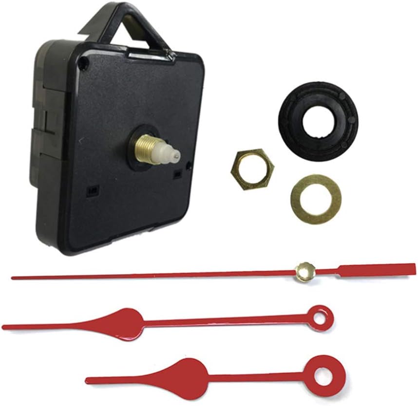 DOITOOL Silence Quartz Clock Movement with 3 Hands Red
