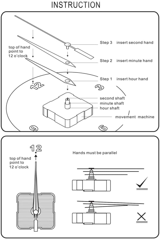 Precise Timepiece DIY Wall Clock Movement Set