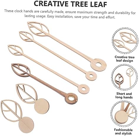 6pcs Walnut Wall Clock Accessories Clock Movement Hands Replacement