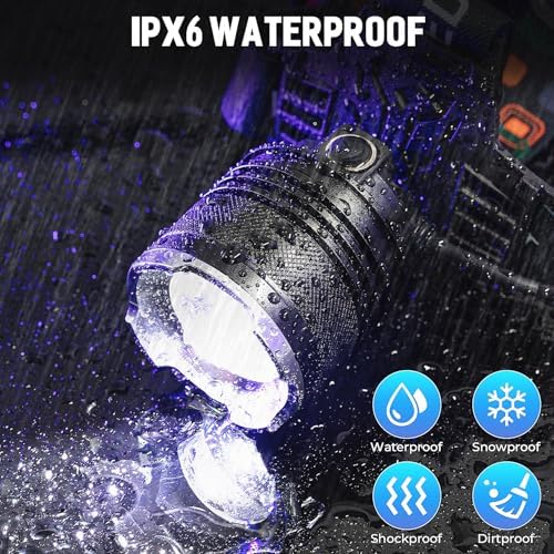 BERCOL Rechargeable Headlamp 2 Pack with 5 Modes and USB Charging
