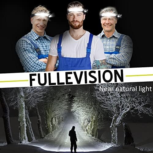 Charged with 1200 Lumen Brightness LED Headlamp for Camping More