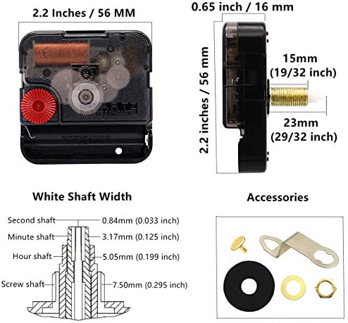 Adjustable quartz wall clock movement repair kit 13mm pressurized