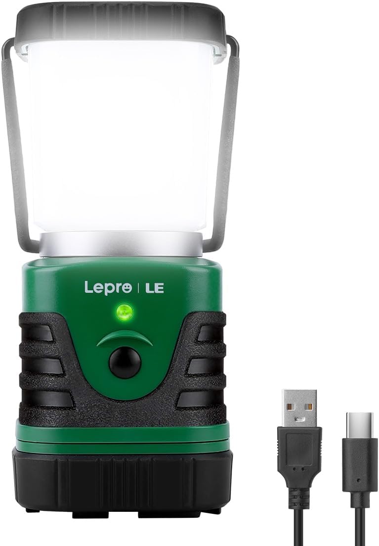 Lighting EVER 1000LM Rechargeable camping lantern4400mAh4 modesIP44 waterproofUSB included
