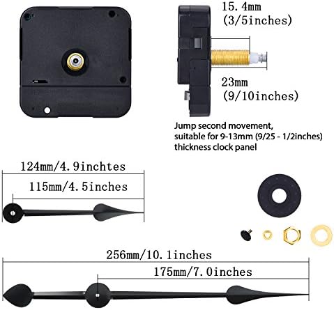 WILLBOND - Durable Clock Movement for DIY Clocks with 7-inch Spade Hands
