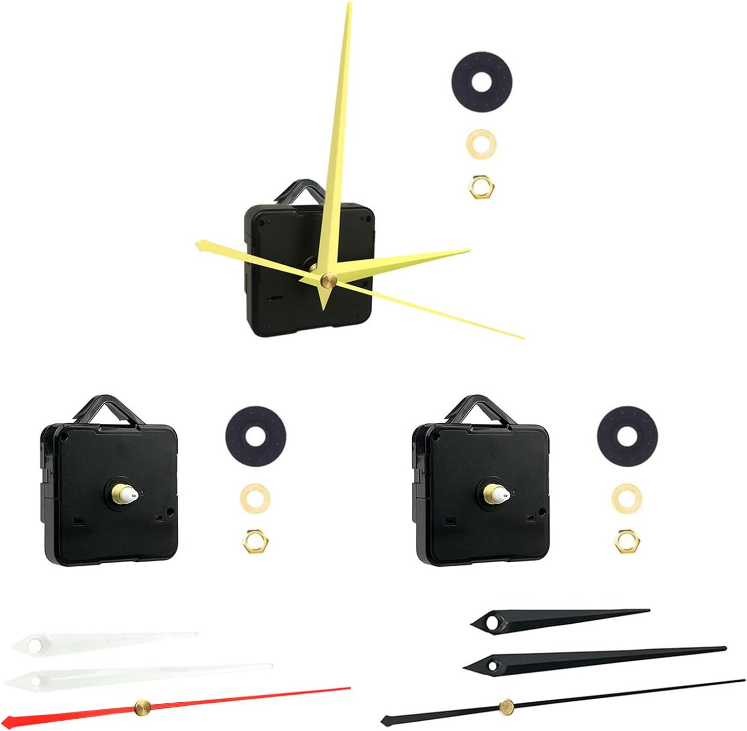 Long Short Shaft Clock Mechanism for Wall Clocks