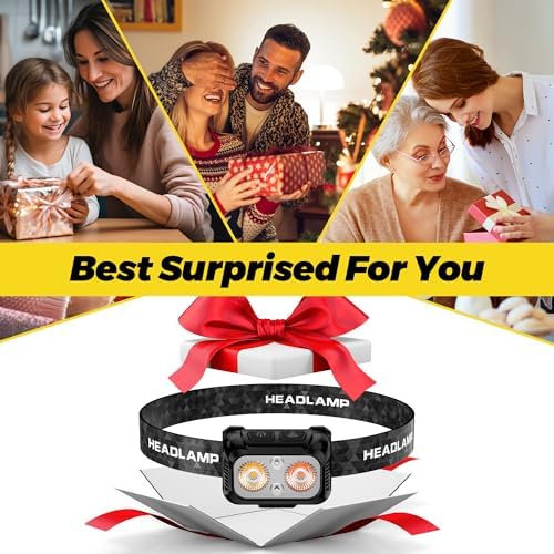 Heavy-Duty Red Light Headlamp for Camping Hiking