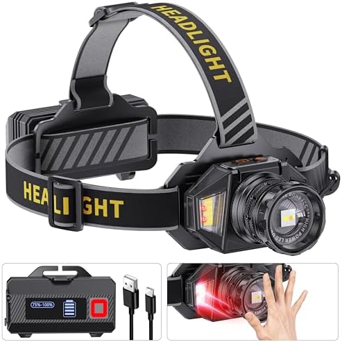 Rechargeable LED Headlamp 990000 Lumens IPX7 Waterproof