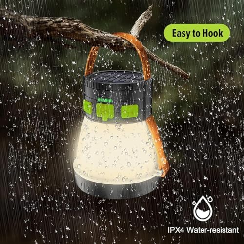 iToncs LED Camping Lantern 1500 Lumens Rechargeable Solar Setup