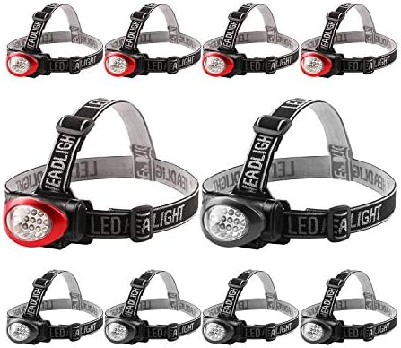 10-Piece 12 LED Portable Headlamp