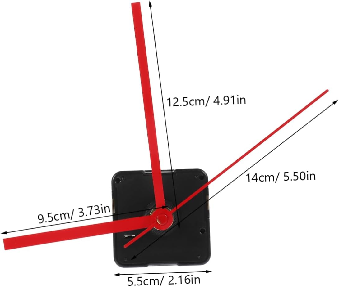 2PCS NON-TICKING RED CLOCK HANDS SET FOR WALL CLOCKS