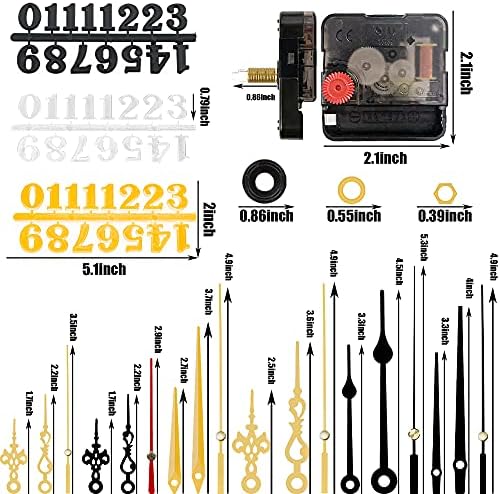 Parao 6-Piece Clock Mechanism Kit for DIY Wall Clocks and Repairs