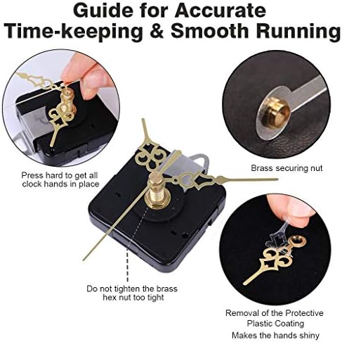 EMOON 2-Piece Clock Movement Mechanism Kit DIY and Repair Made Easy