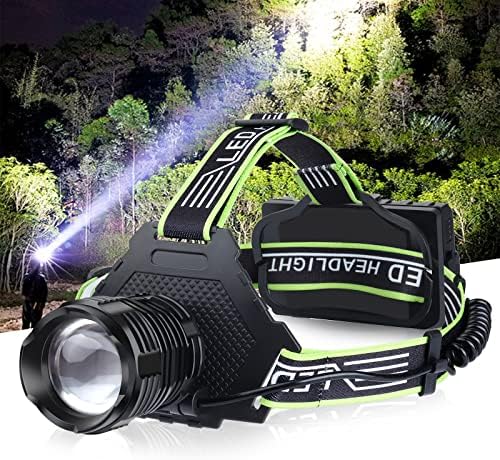 Rechargeable LED Headlamp - 100000 High Lumens Super Bright