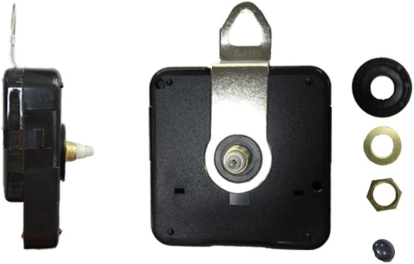 DOITU 1-Piece Silence Clock Mechanism Black Hand Replacement for Clocks
