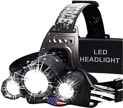 DanForce 1080 Lumens Headlamp Rechargeable 4 Modes Red Light