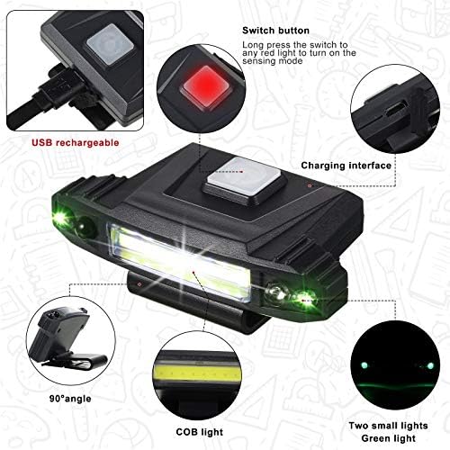 Mudder 2-Piece Ultra Bright Mini LED Clip-on Cap Light Set
