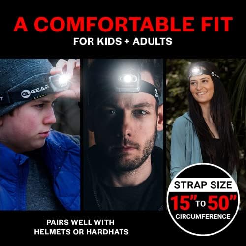 GearLight Adj Headlamp 2PK - Fluorescent Bright Adjustable Durable hiking camping light