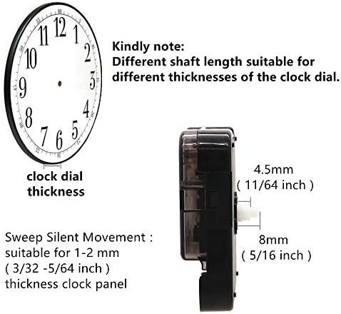 TIKROUND 12888 Continuous Sweep Wall Clock Movement