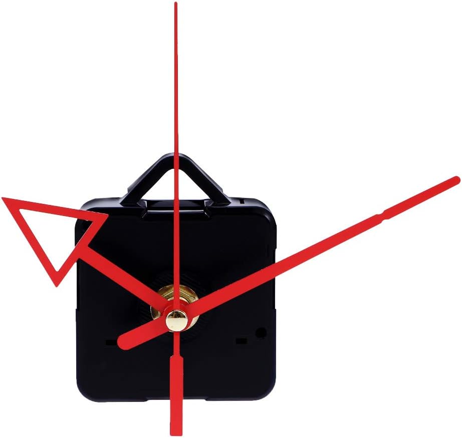Yardwe Silence Quartz Clock Movement Replacement Kit - Mute Wall Clock Parts Red