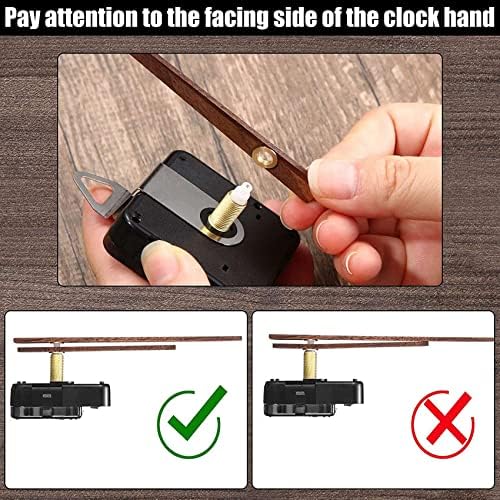 2Pc Wall Clock Timer Kit with WALnut Hands for DIY Repair Replacement