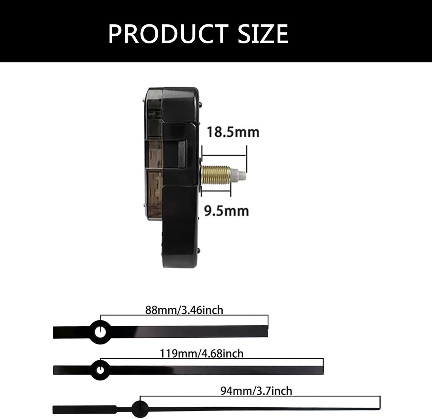 Quiet Quartz Clock Movement Kit for Crafting Clocks