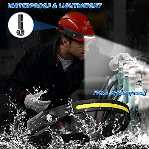 Rechargeable LED Headlamp with Motion Sensor 230 Wide Beam 5 Modes
