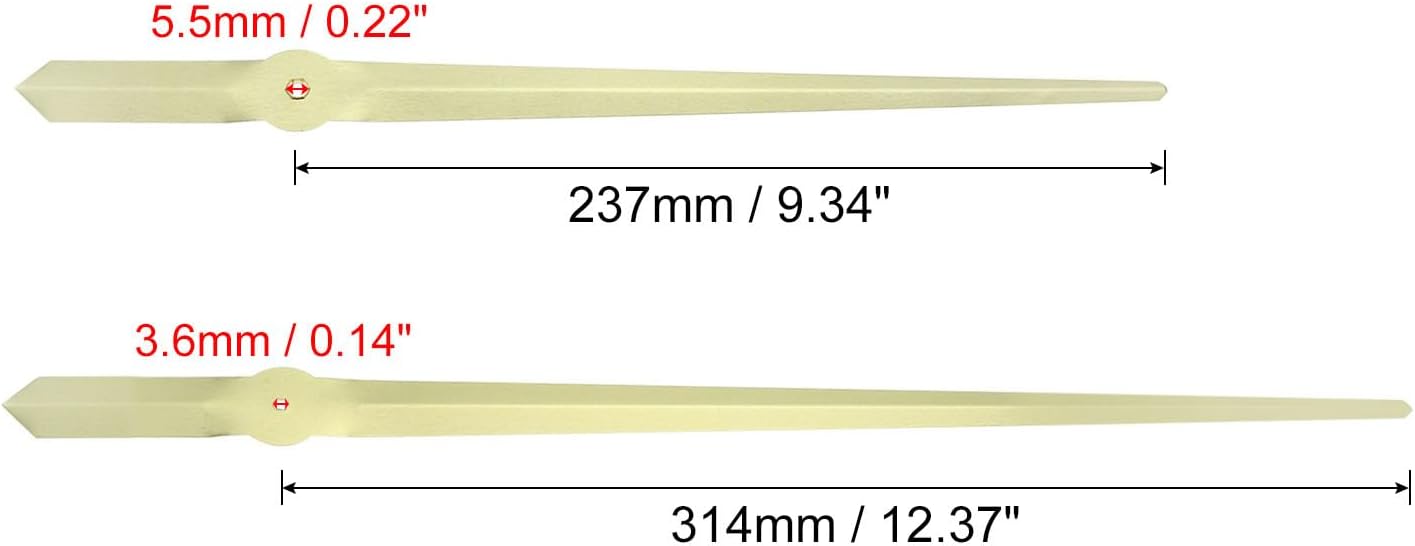 Replacement Clock Hands Kit - Aluminum for DIY Clock Repair