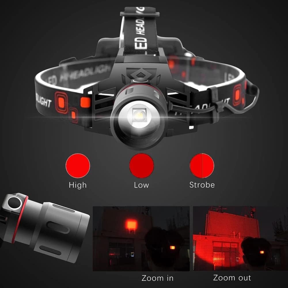 Bright Red Headlamp - Versatile and Powerful