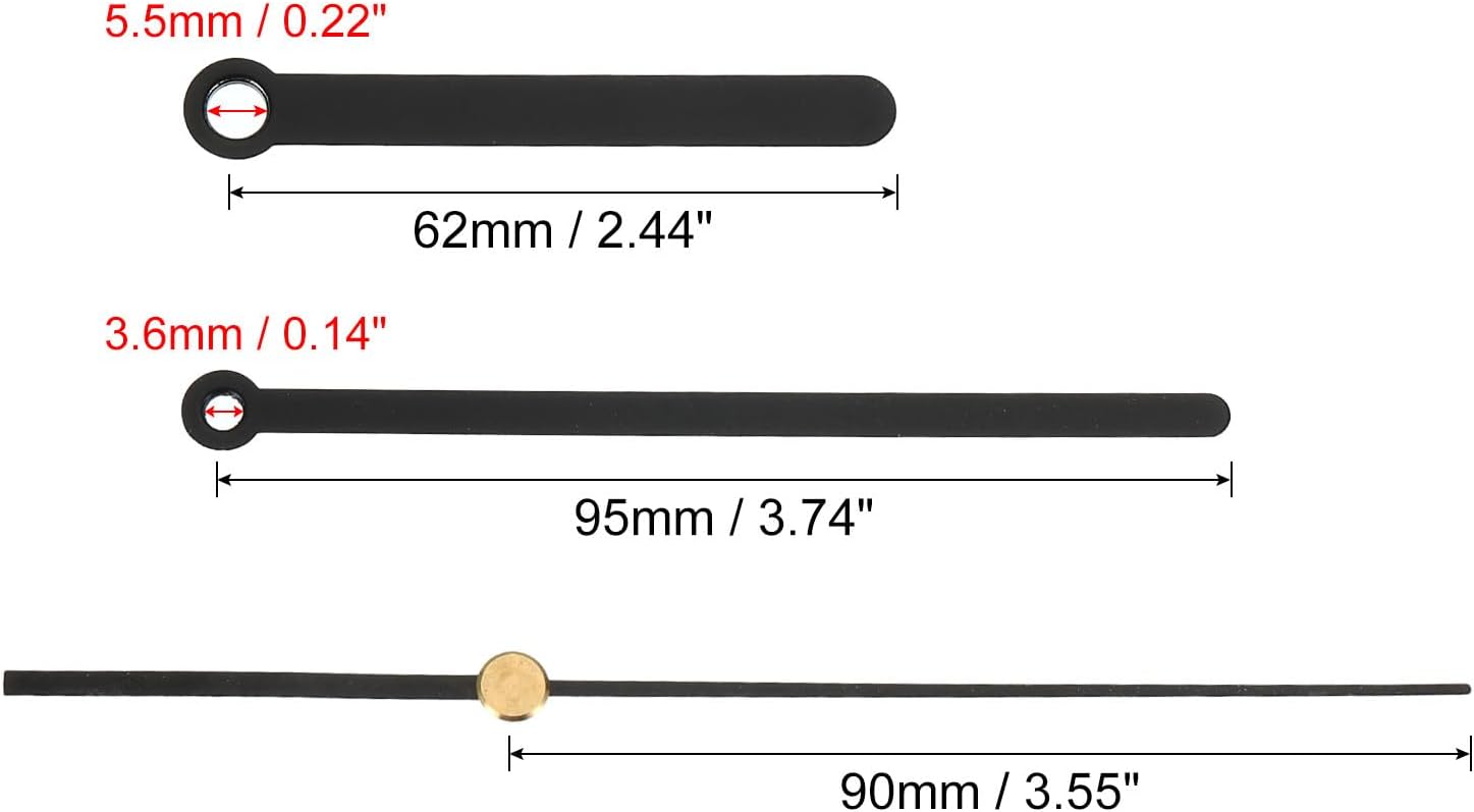 Premium Replacement Clock Hands Kit - Aluminum Design Quiet Durable