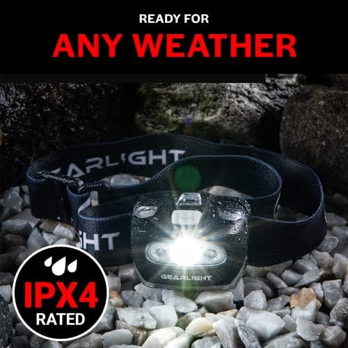GearLight Adj Headlamp 2PK - Fluorescent Bright Adjustable Durable hiking camping light