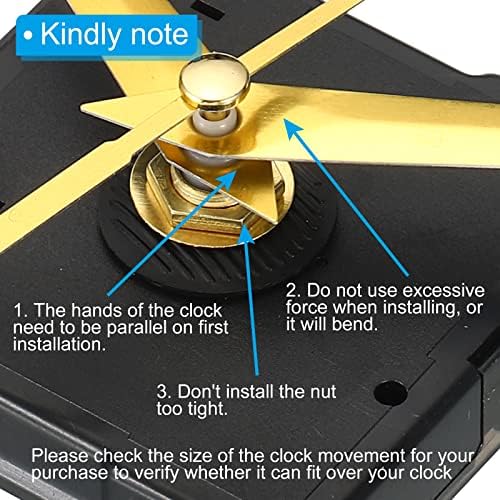 Replacement Clock Movement Kit for DIY Wall Clocks Quiet Accurate Battery-Operated