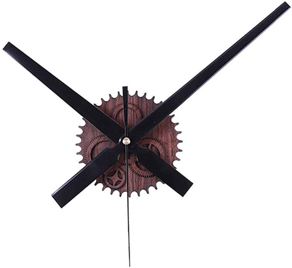 Retro Noiseless Wall Clock Silent Movement Kit Mahogany