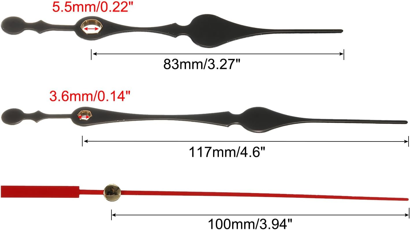 Quiet Durable Replacement Wall Clock Hands Kit