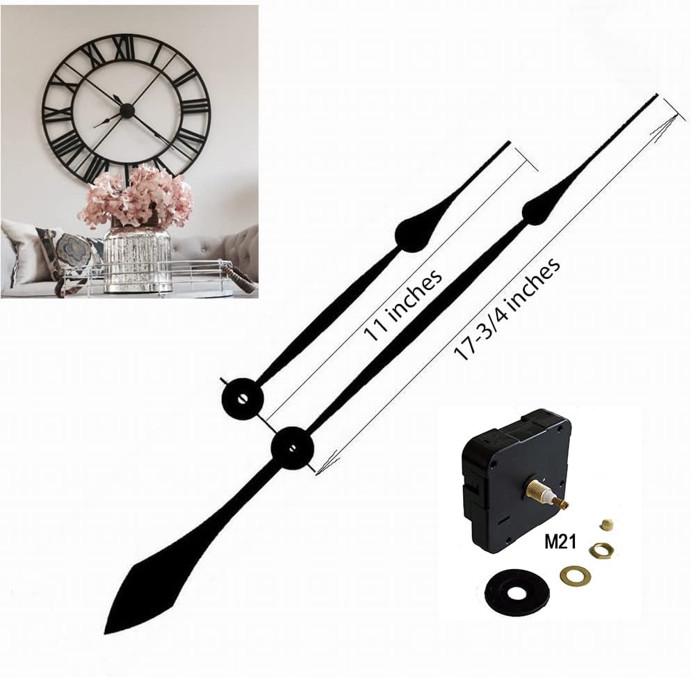 17-Inch Large Watch Hands with High Torque Clock Movement