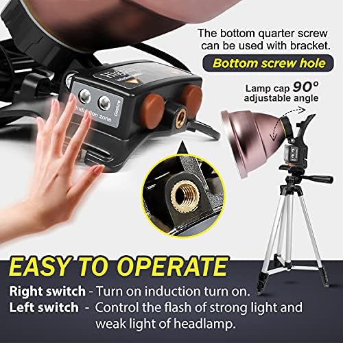 Hunting Lights - Super Bright LED Headlamp for Fishing Camping and Outdoors