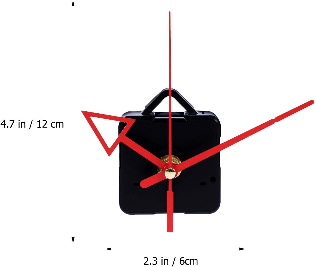 Yardwe Silence Quartz Clock Movement Replacement Kit - Mute Wall Clock Parts Red