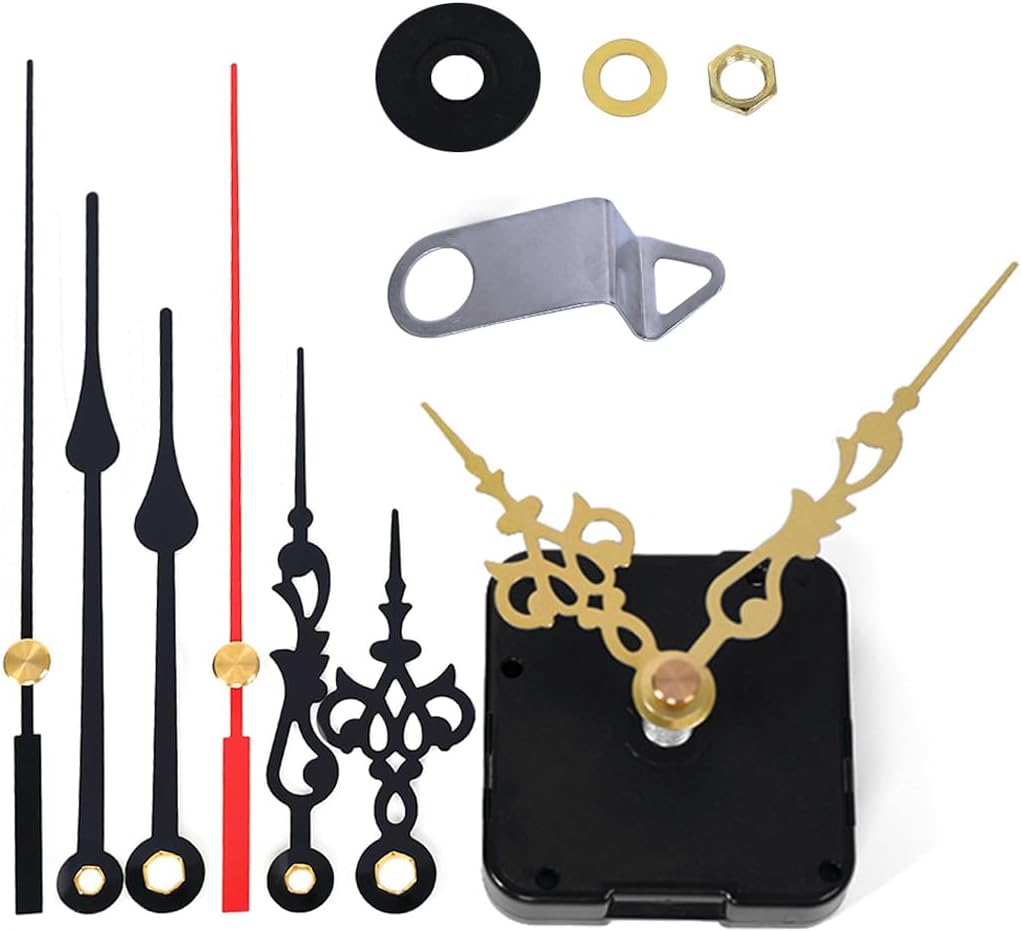 Precision Clock Mechanism Kit with 3 Replacement Hands for DIY Repair