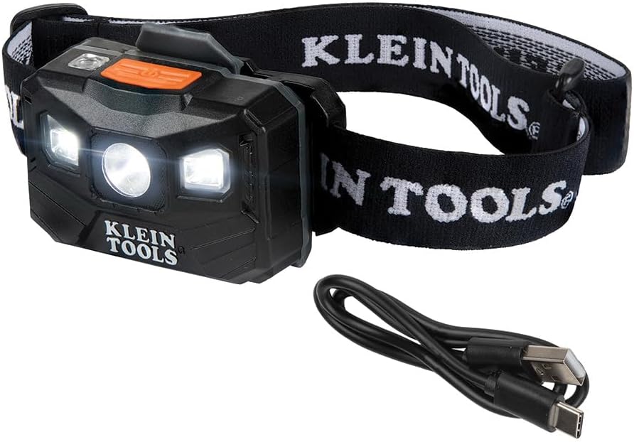 Klein Tools 56048 Rechargeable LED Headlamp with Auto-Off