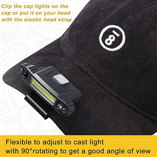 Mudder 2-Piece Ultra Bright Mini LED Clip-on Cap Light Set