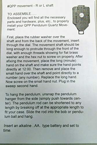 Precise Timepiece Movement For quartz pendulum clocks 2204TA by Takane USA Made