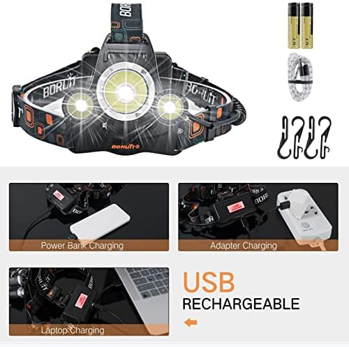 Pro reliable high brightness LED headlamp 5000 lumen4 modes